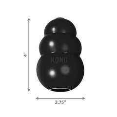 KONG Extreme toy stuffed with treats; encourages problem-solving and engagement.