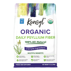 Konsyl psyllium husk powder canister for daily fiber and digestion support.