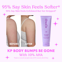Kopari KP Body Scrub in action decongests pores with coconut shell exfoliants.