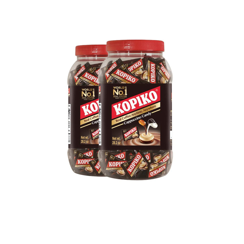 Kopiko Cappuccino Candy pack front showing creamy cappuccino flavor for travel