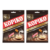 Kopiko Cappuccino Candy pack on a retail shelf, ideal for quick snacking.