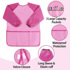 Close-up of waterproof polyester in pink, protecting clothes during art