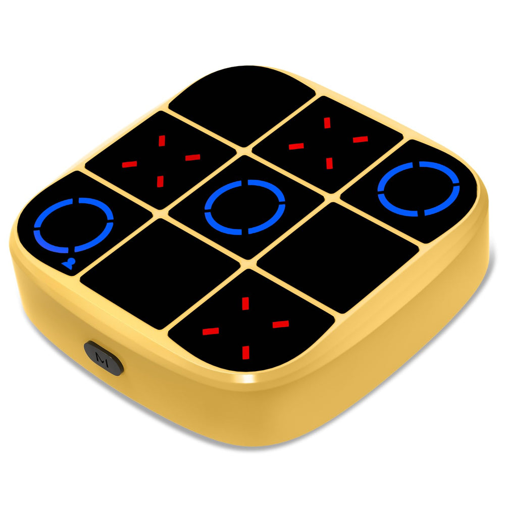 KOQQQ Bolt Game 4-in-1 handheld with yellow finish for on-the-go strategy and fun.
