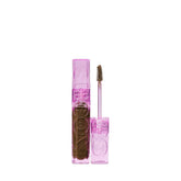 Kosas Air Brow Gel bottle in medium brown showing rich color payoff.