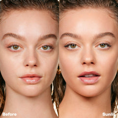 Kosas Mini DreamBeam SPF 40 application on skin as a makeup base.