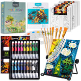 Koseibal acrylic paint set with 18 colors for budding artists to blend.