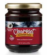Kosherific Charoset Date & Walnut Spread jar, ready-to-serve for Passover gatherings.