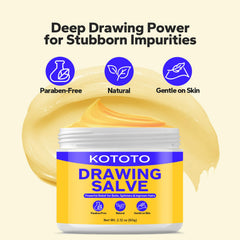 Kototo Drawing Salve packaging highlights herbal blend for everyday care.