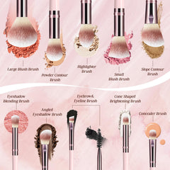 koulate soft synthetic bristles pink brushes deliver smooth powder pickup