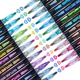 KOUSICOO glitter markers outline pens create luminous double lines for bold art outlines.