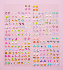 Koutey stick-on earrings flamingo for bright, tropical charm