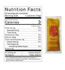 KPAK W.Y. hot mustard packets paired with egg rolls and dumplings for dipping