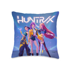 KPop Demon Hunters Huntr-X pillow front with official licensed design