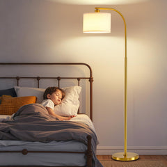 Weighted base keeps the KQW tall floor lamp stable around kids and pets