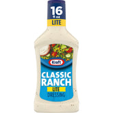 Kraft Classic Ranch Lite bottle front view showing a reduced-fat dressing option.