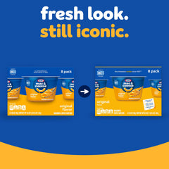Sleeve containing eight Kraft Mac and Cheese Cups for easy storage