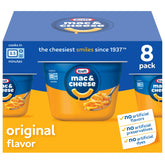 Kraft Mac and Cheese Cups original flavor front-pack display with eight convenient servings