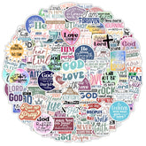 Krazy4K scripture stickers collection for Bible study inspiration.