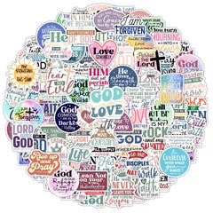 Krazy4K scripture stickers collection for Bible study inspiration.