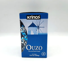 Krinos Ouzo Candy texture-closeup reveals smooth surface and bright color.