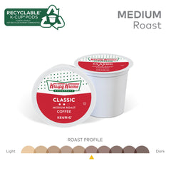 Krispy Kreme Classic coffee pod closeup highlighting aroma