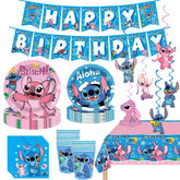 KROCEUS Stitch hanging swirls add festive color to kid's party decor.
