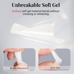 Krofaue coffin nail tips are easy to apply and shape