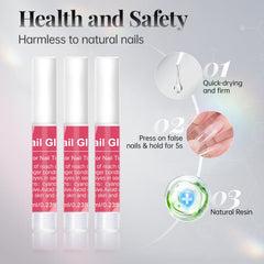Krofaue half-cover coffin nails showing modern tip shape for natural look