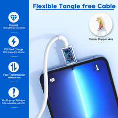 Kruidvat Apple-certified Lightning cable compatible with iPhone and iPad models.