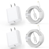 Kruidvat iPhone fast charger 10ft cable offers long reach for bed or desk charging.