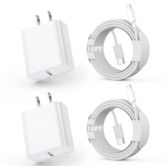 Kruidvat iPhone fast charger 10ft cable offers long reach for bed or desk charging.