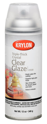 Krylon Triple Thick Clear Glaze spray can provides a durable high-gloss finish