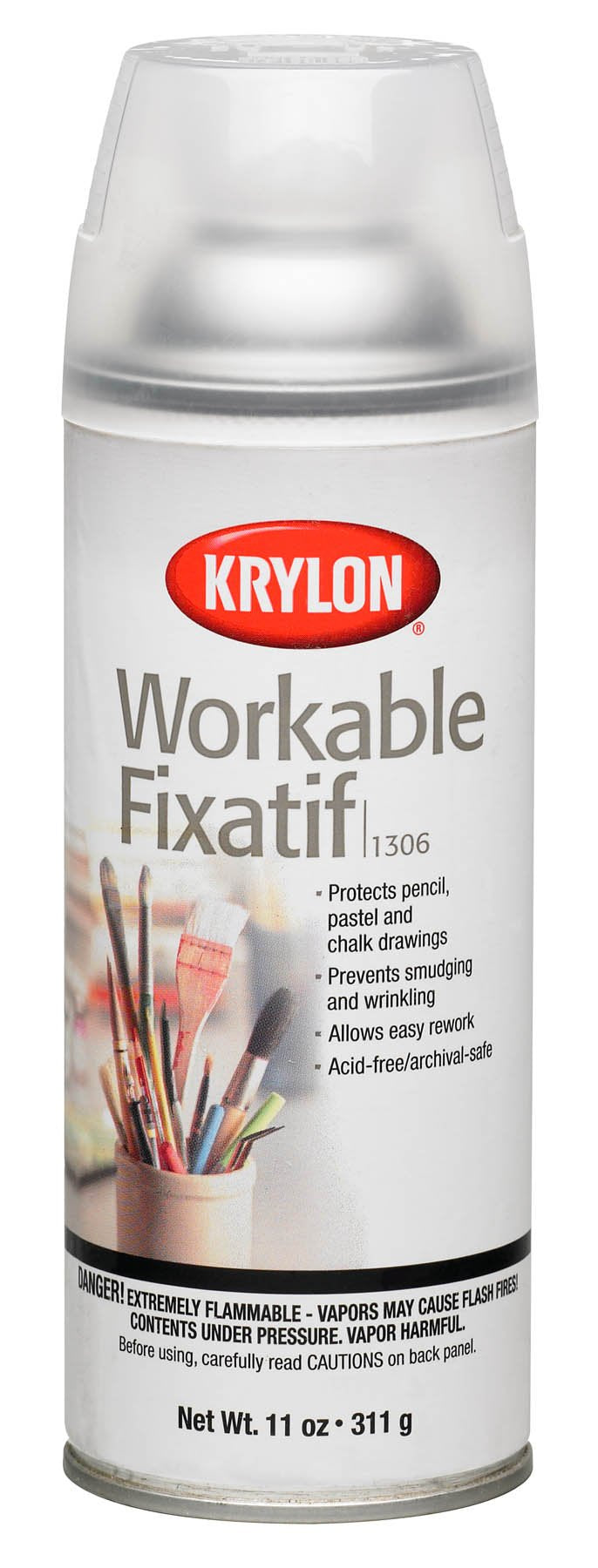 Krylon Workable Fixatif Spray Clear 11oz protecting prints while enabling rework.