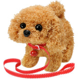 KSABVAIA plush teddy dog walking action engages kids with lifelike motion.