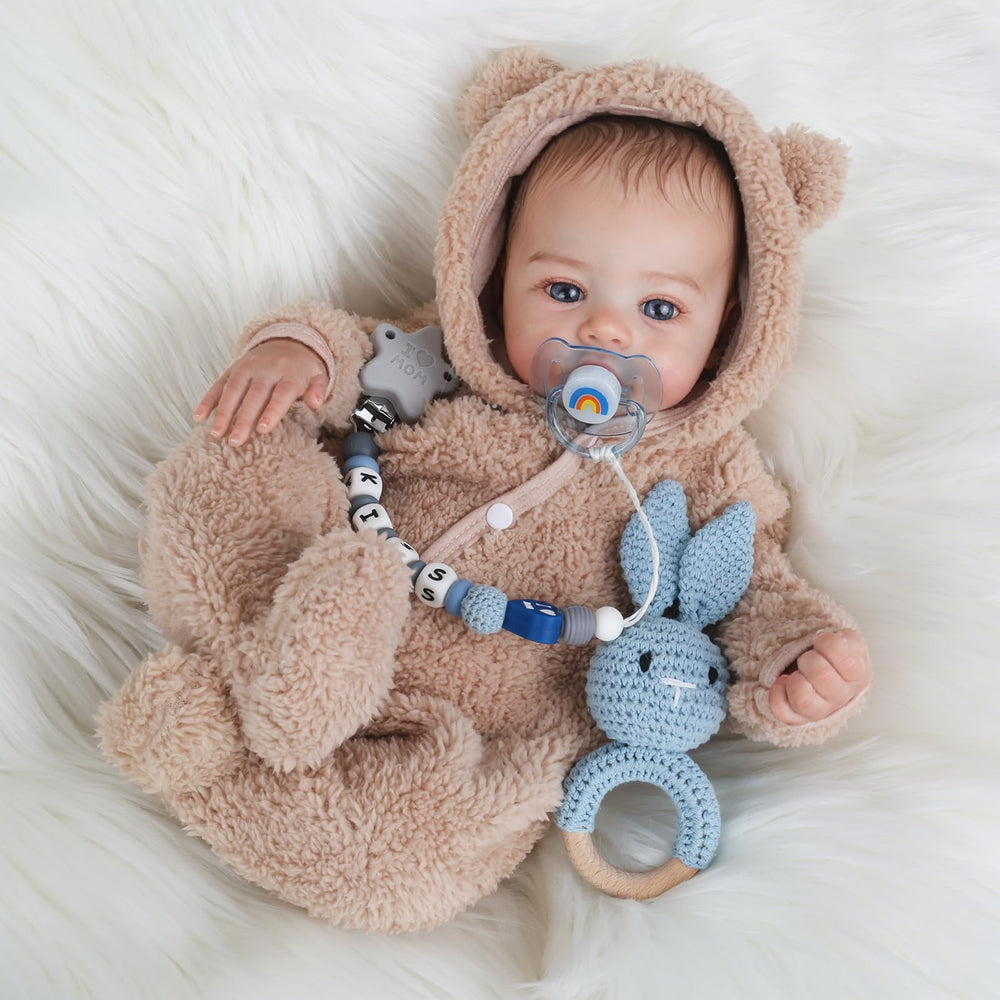 KSBD Reborn doll face close-up showing realism for nurturing play