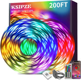 KSIPZE LED strip lights show easy setup for 200ft configuration