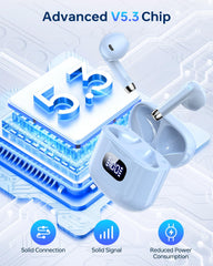 KTGEE T08 charging case viewed from the side highlighting fast Type-C charging.