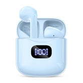 KTGEE T08 earbuds with LED display case showing charging status and long playback.