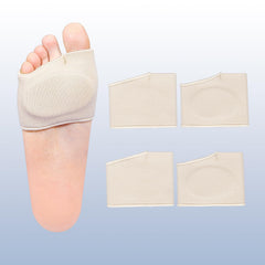 KTSAY metatarsal pads worn over the forefoot provide a snug, supportive fit