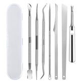 KuanStore 7-piece ingrown toenail tool kit in a portable case for at-home care.