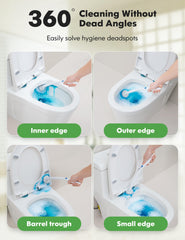 Kucbraly cleaning action on porcelain toilet enamel without scratches