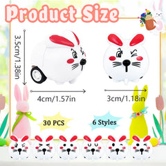 Kuihaazi mini rabbit toy cars with varied facial expressions for imaginative play.