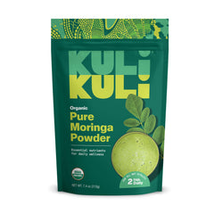 Kuli Kuli Moringa powder jar for quick greens boost in smoothies