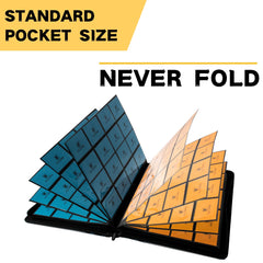 KUOOKING 16-pocket binder open layout for quick card access and sorting.