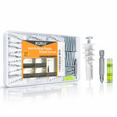KURUI 70-piece self drilling drywall anchors kit with screws and level for easy mounting
