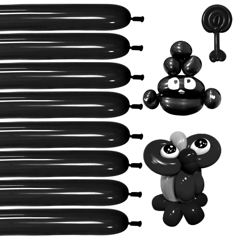 KUULBELA Black 260q balloons animal kit enables durable balloon animals.
