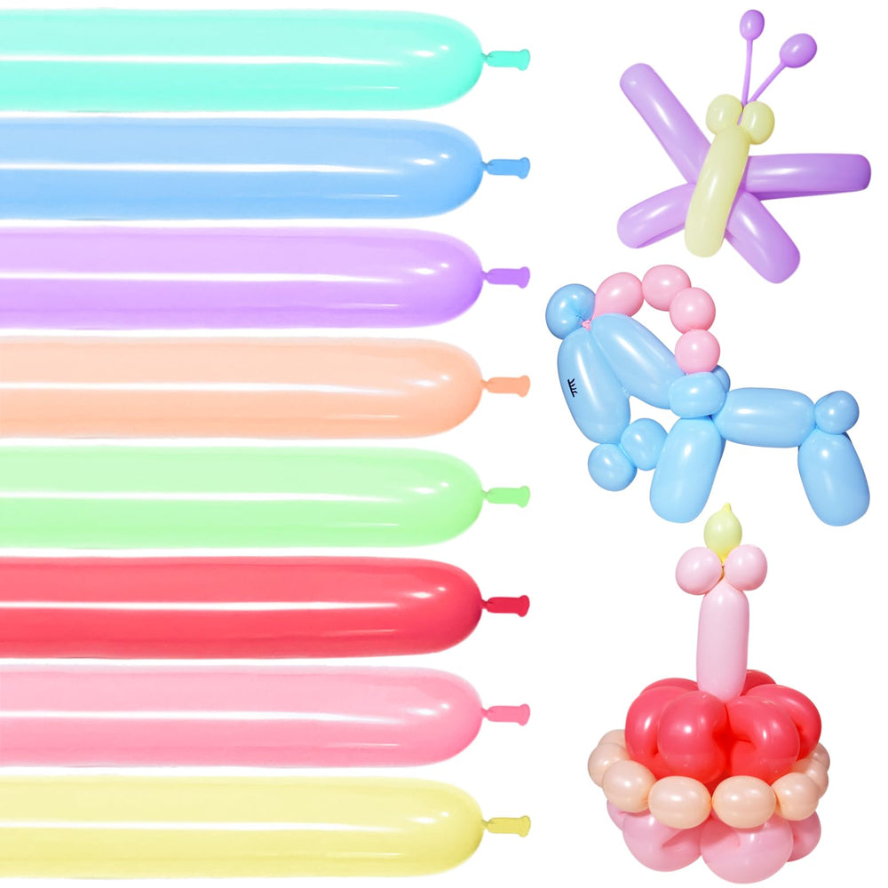 KUULBELA pastel long balloons in assorted colors, ideal for vibrant party arches.