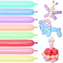 KUULBELA pastel long balloons in assorted colors, ideal for vibrant party arches.