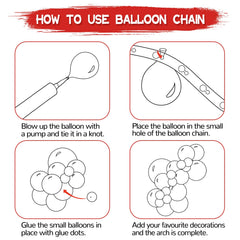KUULBELA red 5-inch balloons tiny accents for tables and confetti