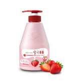 Kwailnara Strawberry Milk Lotion bottle showing lightweight hydration for daily use